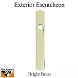 Escutcheon Plate, Passive Exterior, Andersen - HP Brass