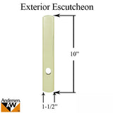 Escutcheon Plate, Passive Exterior, Andersen - HP Brass