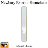 Escutcheon Plate, Newbury Exterior Passive Door - Polished Chrome