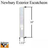 Escutcheon Plate, Newbury Exterior Passive Door - Polished Chrome