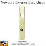 Escutcheon Plate, Active Exterior - H.P. Bright Brass