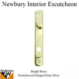 Parts- Escutcheon Plate, Active Panel - H.P. Bright Brass