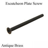 Escutcheon Plate Screw, Old Style 4mm x 56mm - Antique Brass