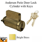 Lock Cylinder, Andersen Frenchwood Hinged- Bright Brass