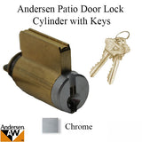 Andersen Hinged Patio Door Lock Cylinder For Frenchwood Doors Chrome Lock Cylinder