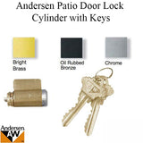 Andersen Hinged Patio Door Lock Cylinder For Frenchwood Doors Chrome Lock Cylinder