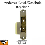 Latch and DeadBolt Receiver Left Hand - Ant. Brass - Frenchwood