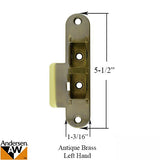 Latch and DeadBolt Receiver Left Hand - Ant. Brass - Frenchwood