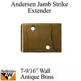 Andersen Jamb Strike Extender, 3-1/2" - Antique Brass