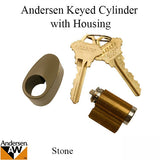 Andersen Tribeca Keyed Door Lock Cylinder with Housing Stone