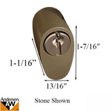 Andersen Tribeca Keyed Door Lock Cylinder with Housing Stone