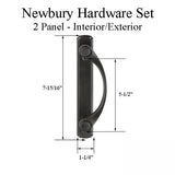 Andersen Newbury 2 Panel Complete Hardware Set for Frenchwood Gliding Door - Oil Rubbed Bronze