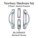 Blemished Andersen Newbury 2 Panel Gliding Door Hardware Set - Brushed Chrome