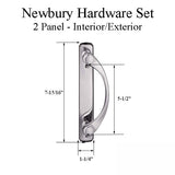 Blemished Andersen Newbury 2 Panel Gliding Door Hardware Set - Brushed Chrome