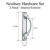 Andersen Newbury 2 Panel Gliding Door Hardware Set - Brushed Chrome