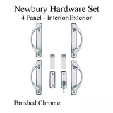 Andersen Newbury 4 Panel Gliding Door Hardware Set - Brushed Chrome