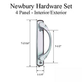 Andersen Newbury 4 Panel Gliding Door Hardware Set - Brushed Chrome