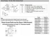 Andersen Newbury Bushing Screw Pack Brass