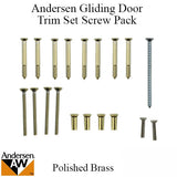 Trim Set Screw pack, Gliding Door - Polished Brass