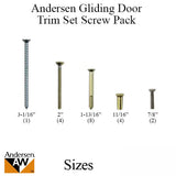 Trim Set Screw pack, Gliding Door - Polished Brass