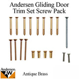 Trim Set Screw pack, Gliding Door - Antique Brass