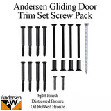 Trim Set Screw pack, Gliding Door - Oil Rubbed Bronze / Distressed Bronze