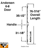 Andersen Active Multipoint Lock, Fwh68 Door - Stainless Steel - 2578191