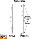 Andersen Active Multipoint Lock, Fwh611 Door,  Stainless Steel - 2579772