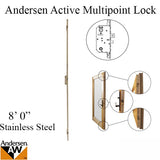 Andersen Active Multipoint Lock FWH80 Door Stainless Steel Multipoint Lock Andersen 2579773