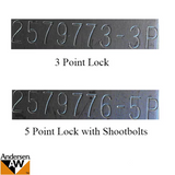 Andersen Stormwatch 5-Point Lock Ap/Pa - Fwh80 Door
