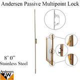 Andersen Passive 2-Point Shootbolt Lock, 92-1/2 Inch, 8-0 Frenchwood Door