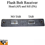 Andersen Receiver Head (AP) and Sill (PA) - Flush Bolt