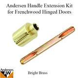 Andersen Handle Extension Kit (Discontinued), Extender and Spindle - Bright Brass