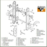 Andersen 3-3/4 Standard Spindle, Frenchwood Hinged Door