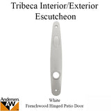 Exterior/Interior Escutcheon Plate - Tribeca Passive Handle Set - White