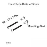 Escutcheon Plate Bolts and Studs, Tribeca - White