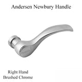 Andersen Newbury Handle, Right Hand - Brushed Chrome