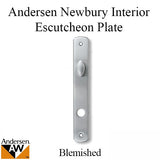 Blemished Newbury Active Interior Escutcheon Plate - Brushed Chrome