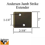 Andersen Jamb Strike Extender, 2-3/8" - Distressed Bronze