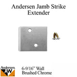 Andersen Jamb Strike Extender, 2-3/8" - Brushed Chrome