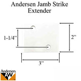 Andersen Jamb Strike Extender, 3" - White