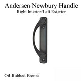 Andersen Newbury Gliding Door Handle - Right Interior/Left Exterior - Oil Rubbed Bro