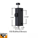 Andersen Auxiliary Foot Bolt Lock for Frenchwood Gliding Door - Oil Rubbed Bronze