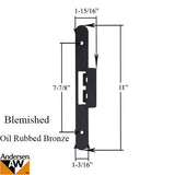 Andersen Latch &amp; Deadbolt Strike Plate Cover, AP/PA - Oil Rubbed Bronze - BLEMISHED