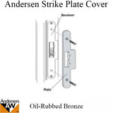 Andersen Latch &amp; Deadbolt Strike Plate Cover - Oil Rubbed Bronze