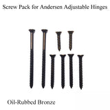 Hinge Screw Pack, Frenchwood Hinged Door - Oil-Rubbed Bronze