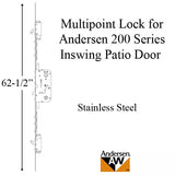 Andersen 200 Series 3-point Lock, Universal, 62-1/2 Inch Faceplate Length