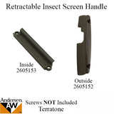 Retractable Insect Screen Exterior Handle for Andersen FGD made June 2007 - Present, Terratone