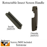 Retractable Insect Screen Interior Handle for Andersen FGD made June 2007 - Present, Terratone