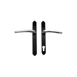 CONSTRUCTION TRIM HANDLE SET WITH KEY, MINUS HOLE FOR CYLINDER - BLACK